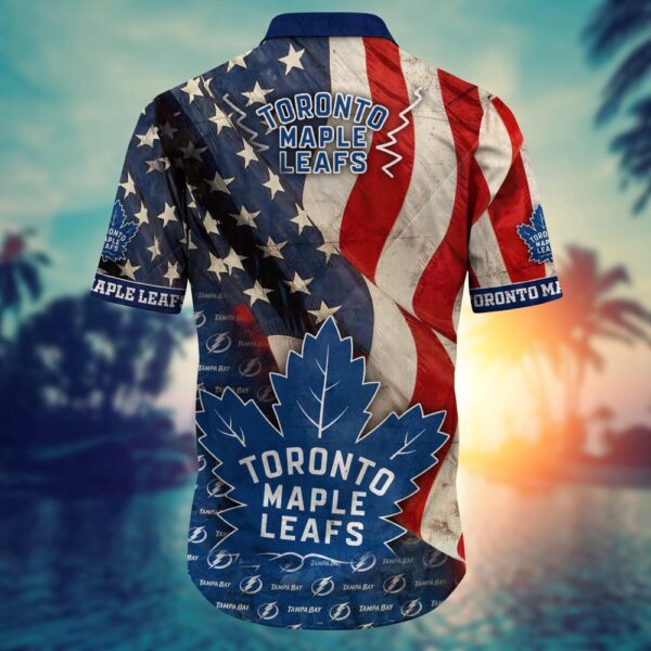 NHL Toronto Maple Leafs American Flag Hawaii Shirt Summer Football Shirts