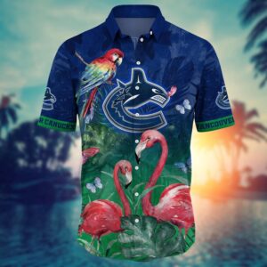 NHL Vancouver Canucks Flamigo Hawaii Shirt Summer Football Shirts 2