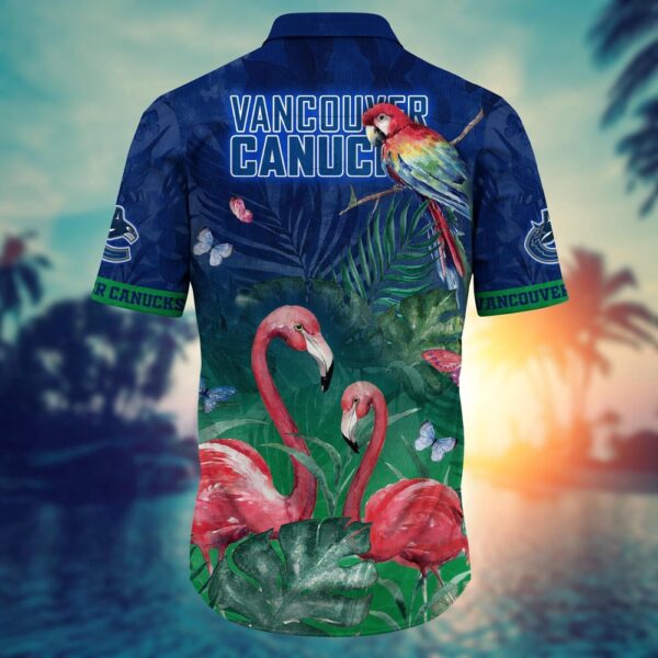 NHL Vancouver Canucks Flamigo Hawaii Shirt Summer Football Shirts