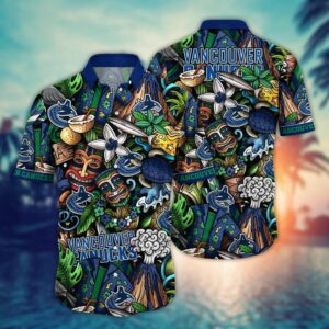 NHL Vancouver Canucks Flower Hawaii…