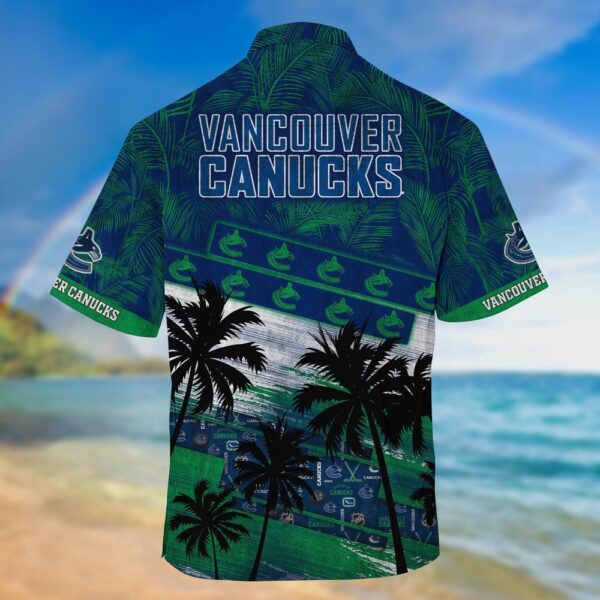 NHL Vancouver Canucks Palm Tree Pattern Hawaii Shirt Unisex Sport Hawaii Shirt