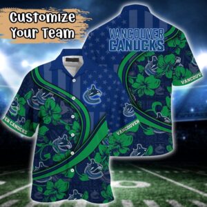 NHL Vancouver Canucks Summer Flower Hawaii Shirt Custom Football Shirts 1