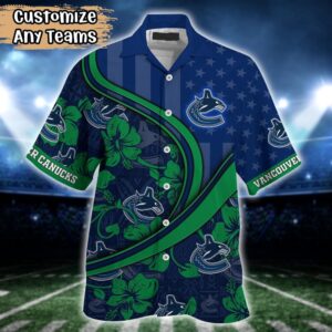 NHL Vancouver Canucks Summer Flower Hawaii Shirt Custom Football Shirts 2