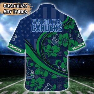 NHL Vancouver Canucks Summer Flower Hawaii Shirt Custom Football Shirts 3