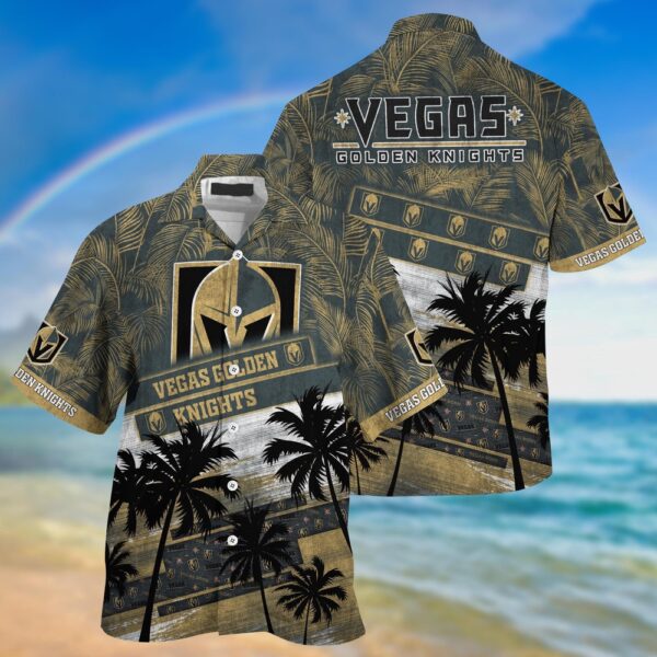 NHL Vegas Golden Knights Palm Tree Pattern Hawaii Shirt Unisex Sport Hawaii Shirt