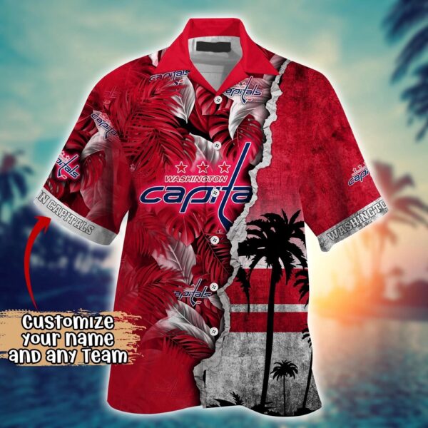 NHL Washington Capitals Palm Tree Hawaii Shirt Custom Summer Football Shirts