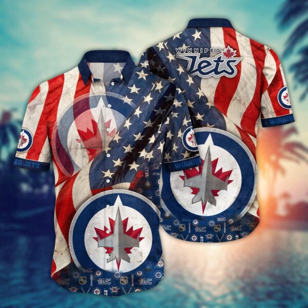 NHL Winnipeg Jets American Flag Hawaii Shirt Summer Football Shirts