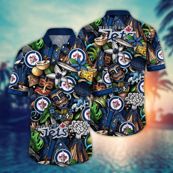 NHL Winnipeg Jets Flower Hawaii Shirt For Fans Custom Summer Football Shirts