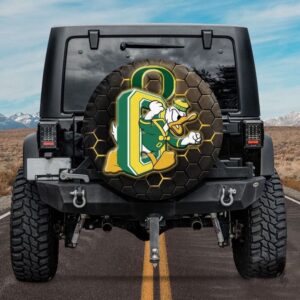 Oregon Ducks NCAA Mascot Spare Tire Cover Gift For Campers