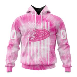 Personalized NHL Anaheim Ducks Special Pink Tie-Dye 3D Hoodie