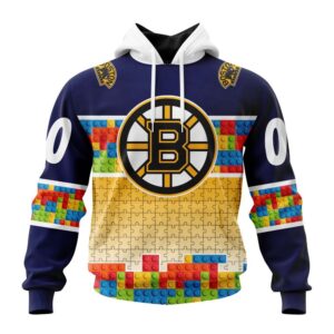 Personalized NHL Boston Bruins Autism Awareness Design 3D Hoodie