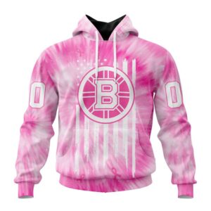 Personalized NHL Boston Bruins Special Pink Tie-Dye 3D Hoodie