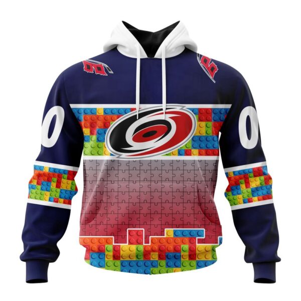 Personalized NHL Carolina Hurricanes Autism Awareness Design 3D Hoodie