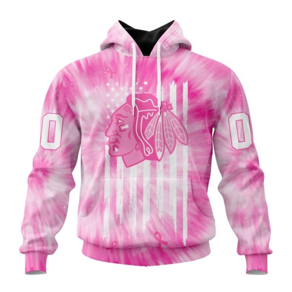 Personalized NHL Chicago Blackhawks Special Pink Tie-Dye 3D Hoodie