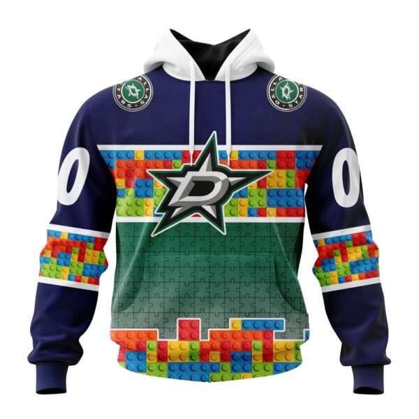 Personalized NHL Dallas Stars Autism Awareness Design 3D Hoodie