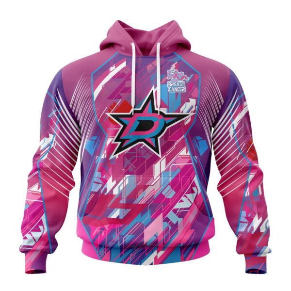 Personalized NHL Dallas Stars I Pink I Can Fearless Again Breast Cancer 3D Hoodie