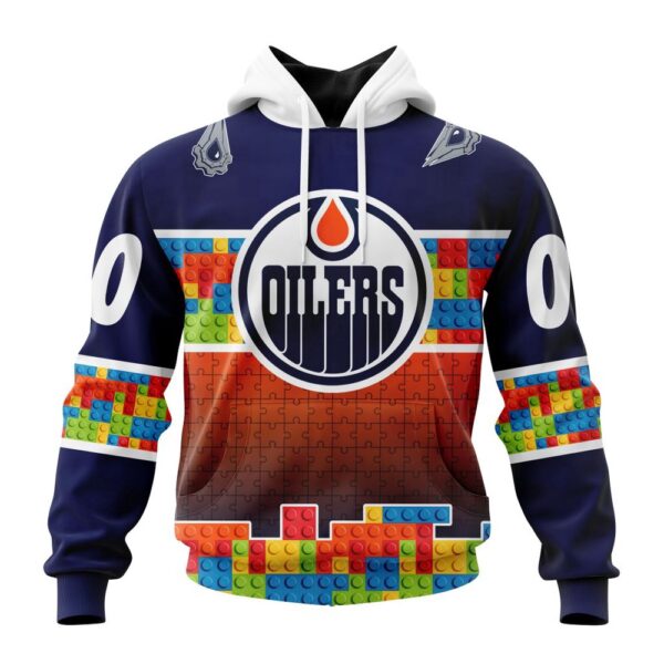 Personalized NHL Edmonton Oilers Autism Awareness Design 3D Hoodie