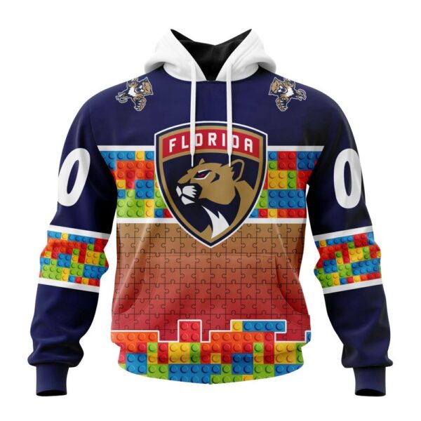 Personalized NHL Florida Panthers Autism Awareness Design 3D Hoodie