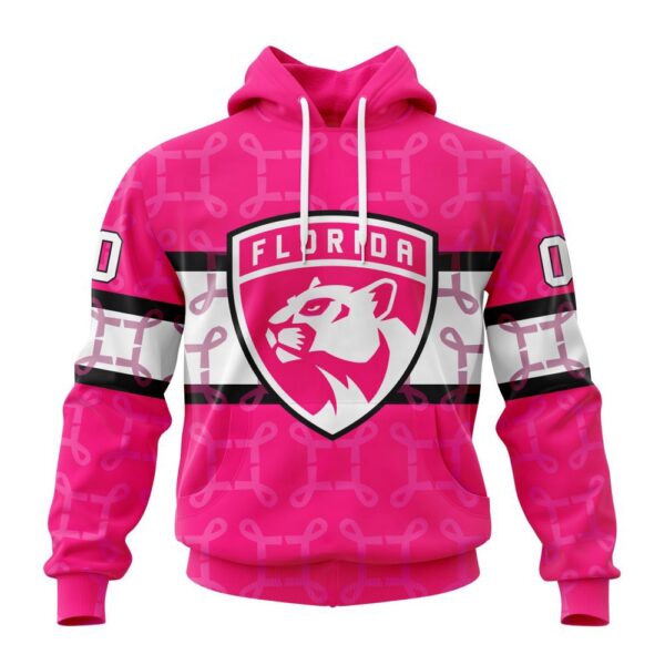 Personalized NHL Florida Panthers I Pink I Can In October We Wear Pink Breast Cancer 3D Hoodie