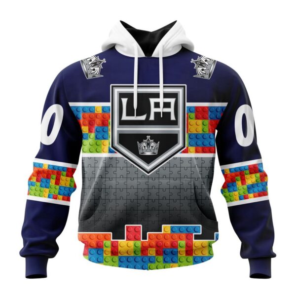 Personalized NHL Los Angeles Kings Autism Awareness Design 3D Hoodie