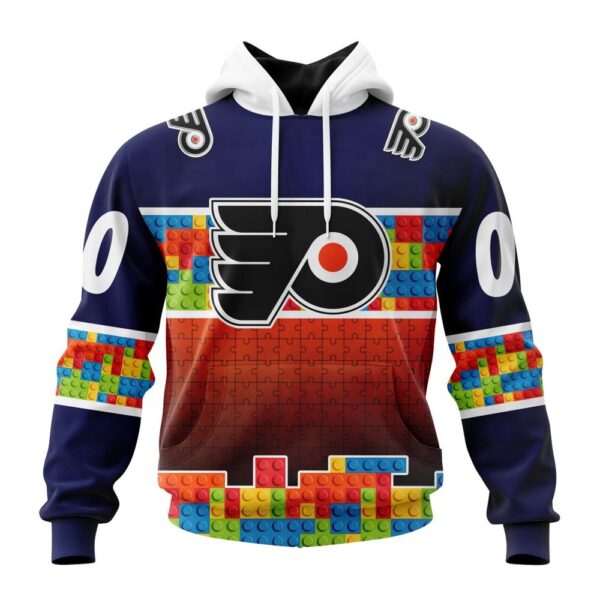 Personalized NHL Philadelphia Flyers Autism Awareness Design 3D Hoodie