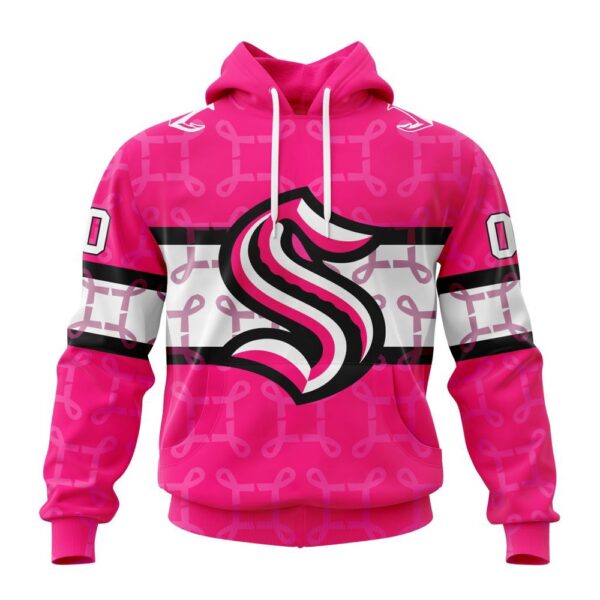 Personalized NHL Seattle Kraken I Pink I Can In October We Wear Pink Breast Cancer 3D Hoodie