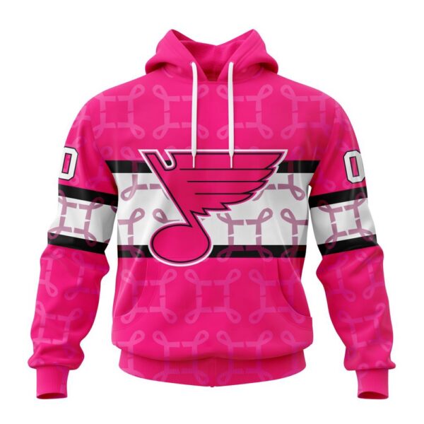 Personalized NHL St. Louis Blues I Pink I Can In October We Wear Pink Breast Cancer 3D Hoodie