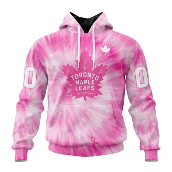 Personalized NHL Toronto Maple Leafs Special Pink Tie-Dye 3D Hoodie