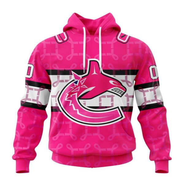 Personalized NHL Vancouver Canucks I Pink I Can In October We Wear Pink Breast Cancer 3D Hoodie