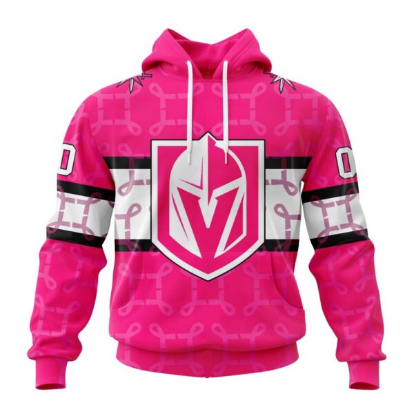 Personalized NHL Vegas Golden Knights I Pink I Can In October We Wear Pink Breast Cancer 3D Hoodie