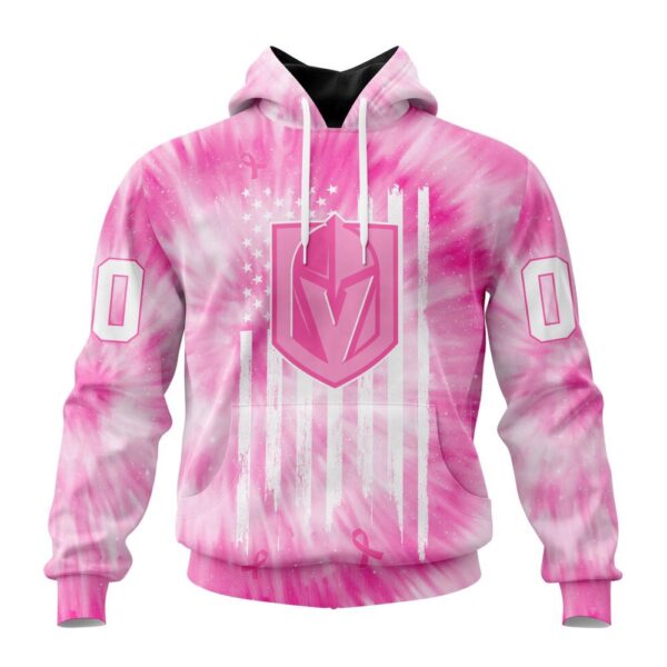 Personalized NHL Vegas Golden Knights Special Pink Tie-Dye 3D Hoodie