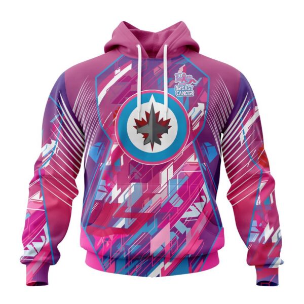 Personalized NHL Winnipeg Jets I Pink I Can Fearless Again Breast Cancer 3D Hoodie