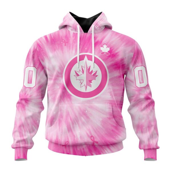 Personalized NHL Winnipeg Jets Special Pink Tie-Dye 3D Hoodie