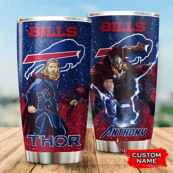 Personalized Name NFL Buffalo Bills & Thor Tumbler Cup