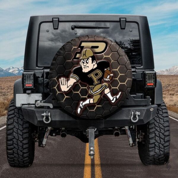 Purdue Boilermakers NCAA Mascot Spare Tire Cover Gift For Campers