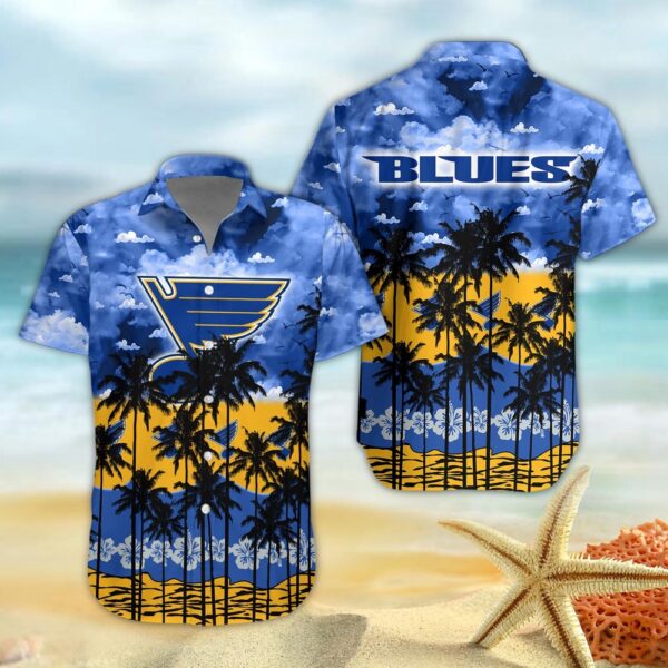 St Louis Blues And Tree Hawaiian Shirt