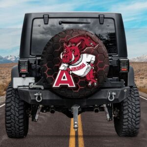 Arkansas Razorbacks NCAA Mascot Spare Tire Cover Gift For Campers