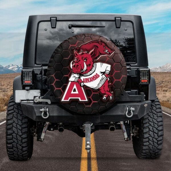 Arkansas Razorbacks NCAA Mascot Spare Tire Cover Gift For Campers