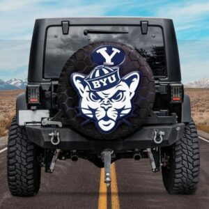 BYU Cougars NCAA Mascot Spare Tire Cover Gift For Campers