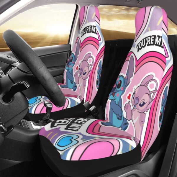 Cartoon Stitch Car Seat Covers Print