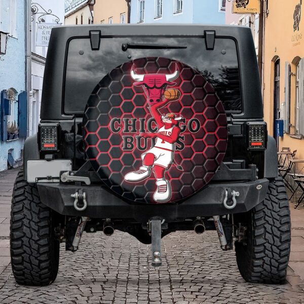 Chicago Bulls NBA Mascot Spare Tire Cover Gift For Campers