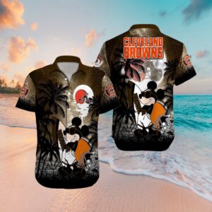 Cleveland Browns Mickey Mouse Hawaiian…