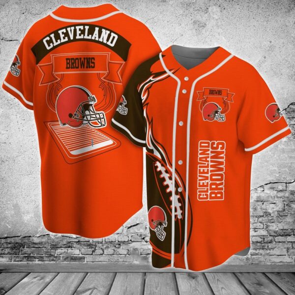 Cleveland Browns NFL Baseball Jersey Shirts