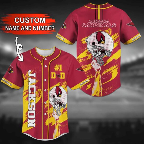 Custom Name And Number Arizona Cardinals NFL Fan Baseball Jersey Shirt