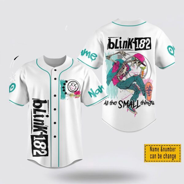 Custom Name And Number Blink-182 Baseball Jersey Shirt