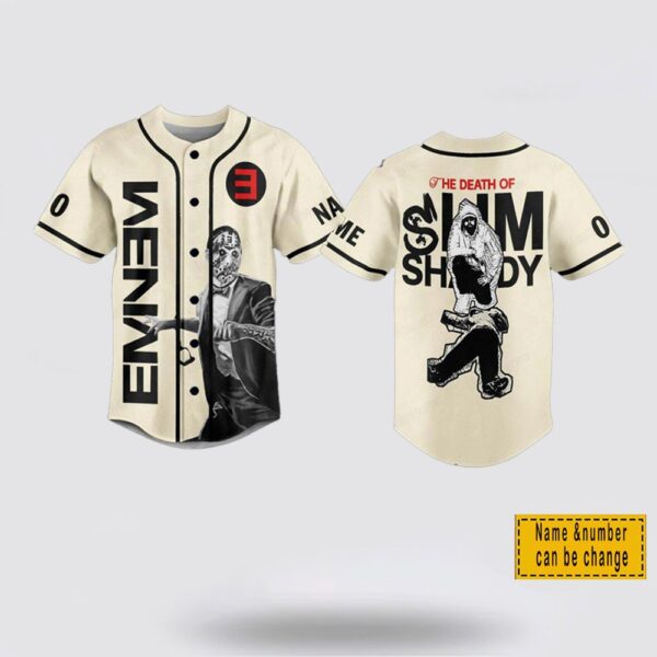 Custom Name And Number Eminem The Death Of Slim Shady Baseball Jersey Shirt