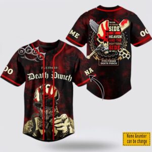 Custom Name And Number Five Finger Death Punch Baseball Jersey Shirt