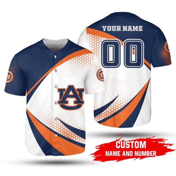 Custom Name And Number NCAA Auburn Tiger Baseball Jersey Shirt