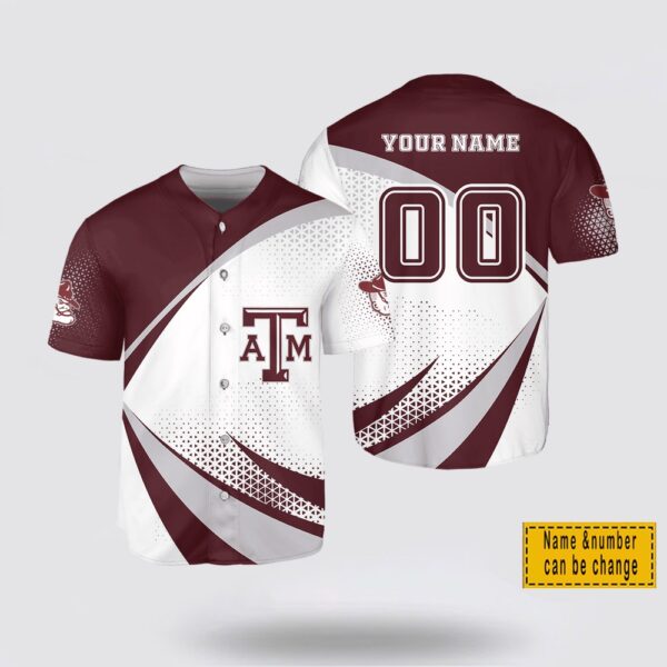 Custom Name And Number NCAA Texas A&M Aggies Baseball Jersey Shirt