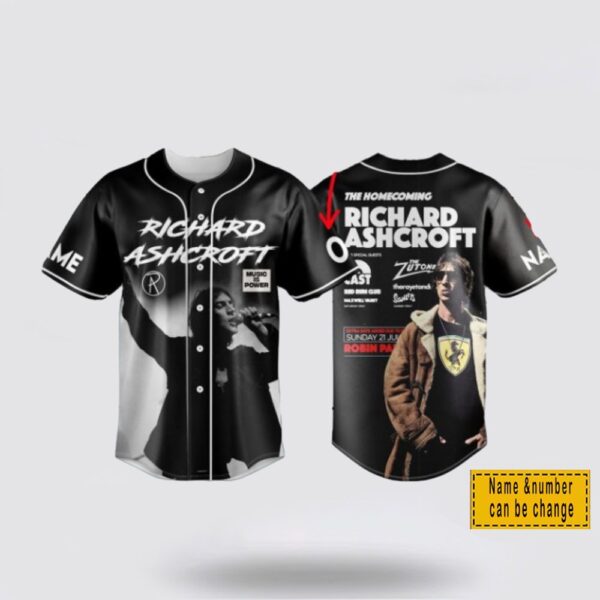 Custom Name And Number Richard Ashcroft The Homecoming Show Baseball Jersey Shirt